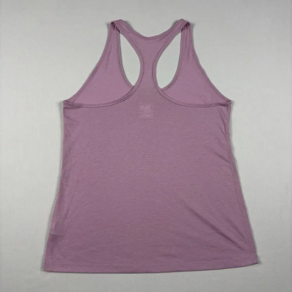 Nike Dri Fit Racerback Training Tank Top Womens L Pink Loose Fit Comfort Stretch